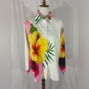 NWT Jammy Job Oversized Button Down Long Sleeve Shirt